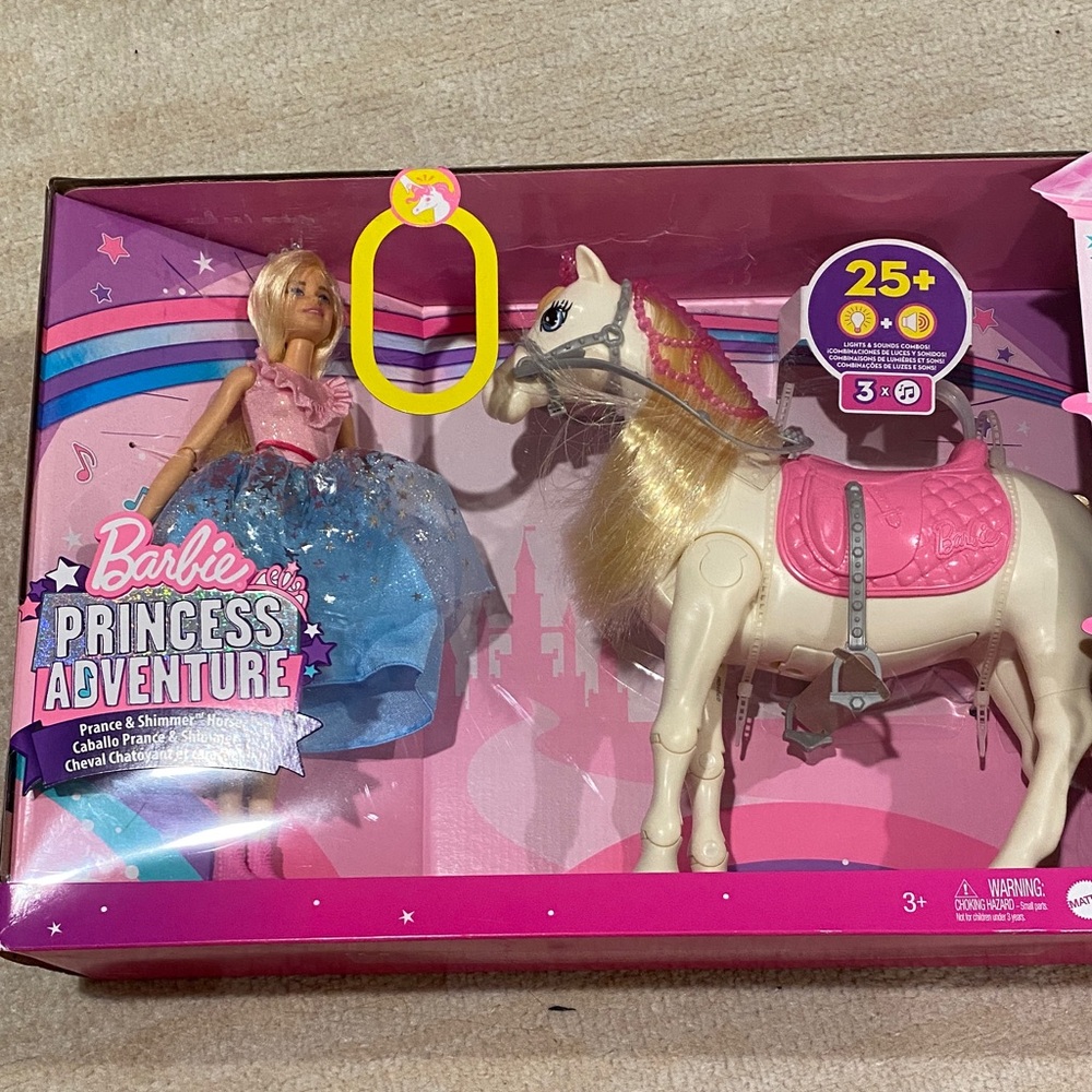 Barbie Princess Adventure Doll with Pink Horse
